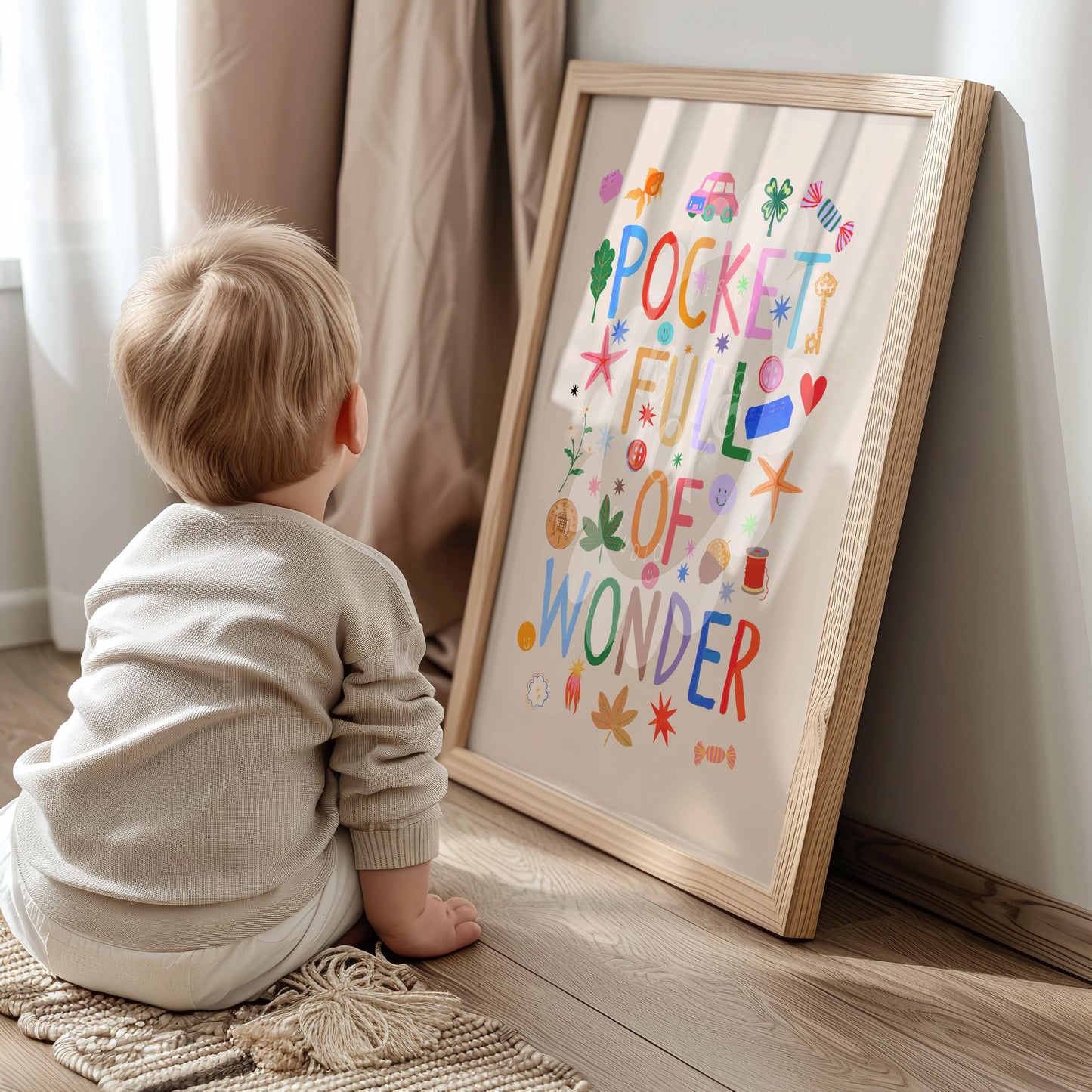 Pocket Full of Wonder: Colorful Typography Wall Art