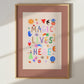 Magic Lives Here: Colorful Typography Wall Art