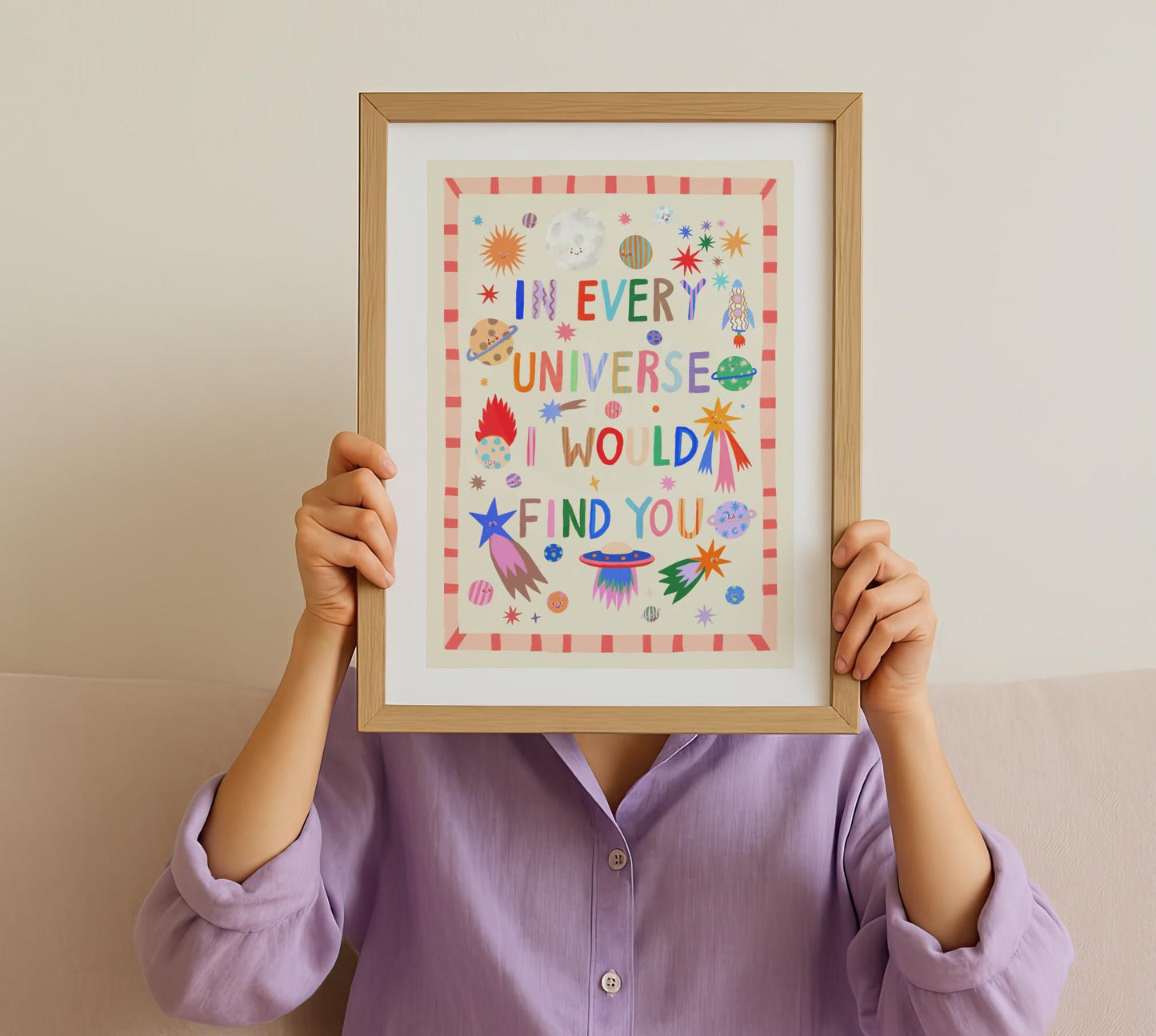 Every Universe: Colorful Typography Wall Art