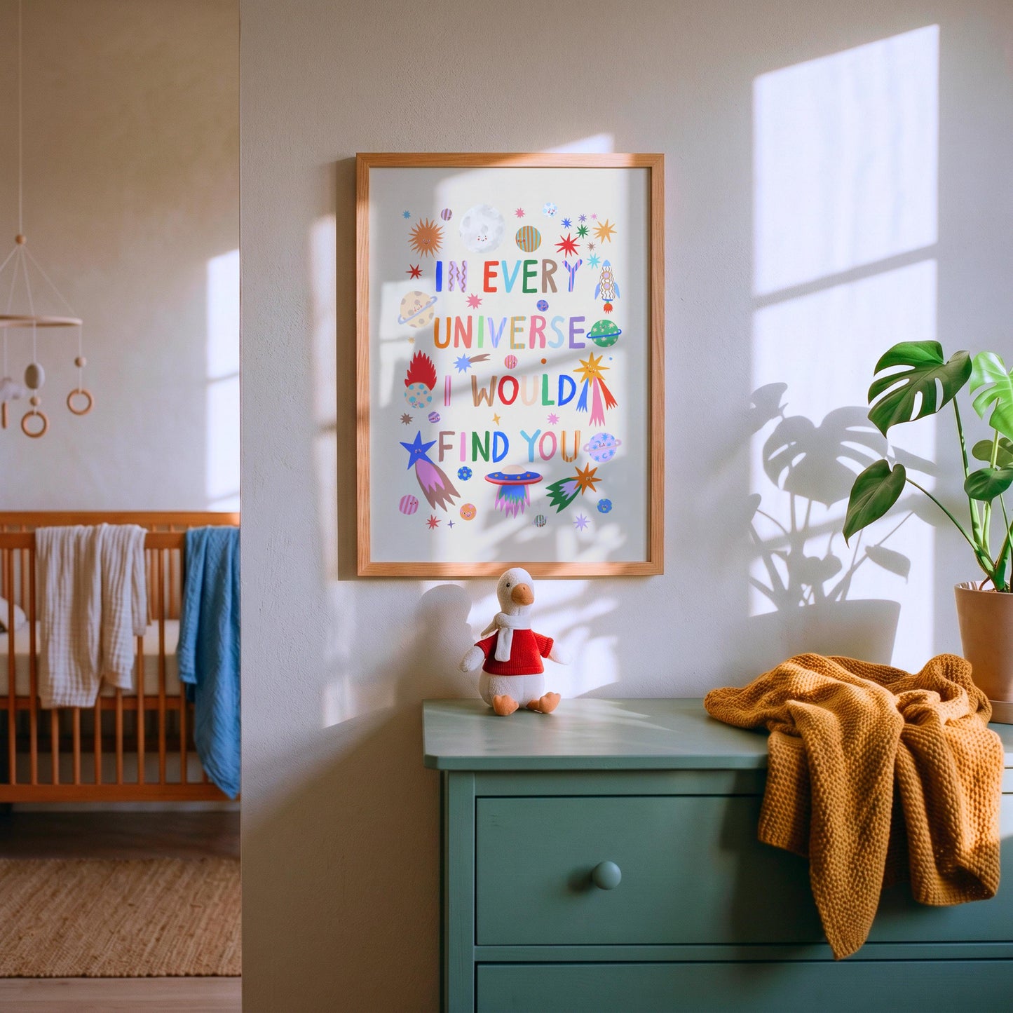 Every Universe: Colorful Typography Wall Art