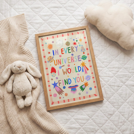 Every Universe: Colorful Typography Wall Art