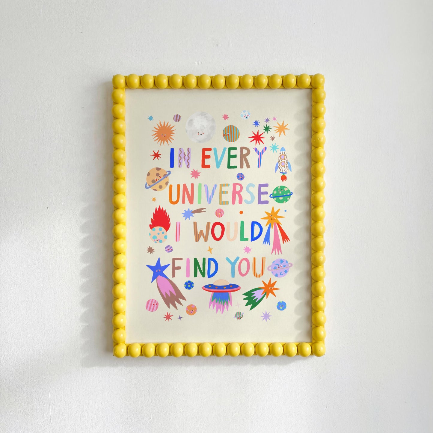 Every Universe: Colorful Typography Wall Art