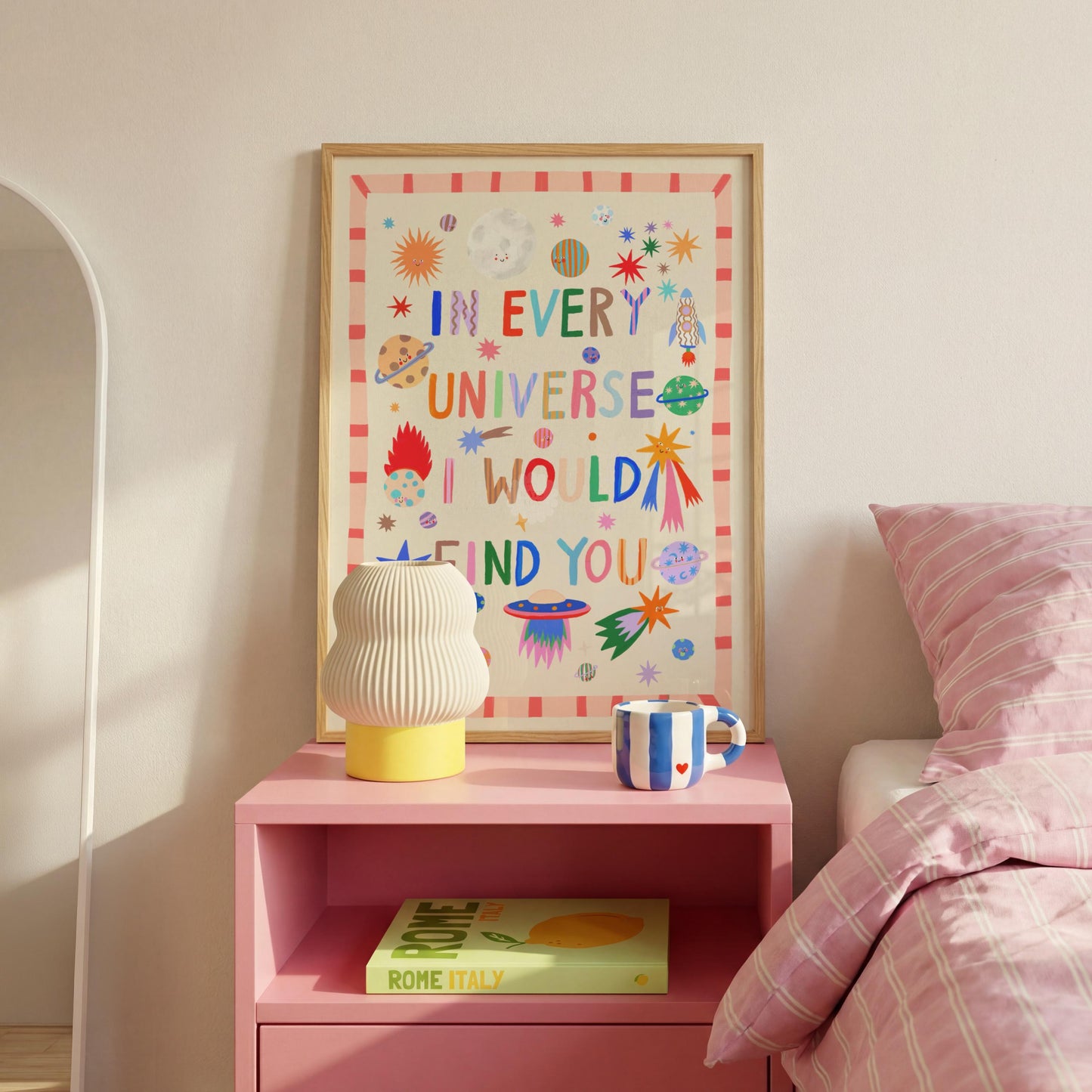 Every Universe: Colorful Typography Wall Art