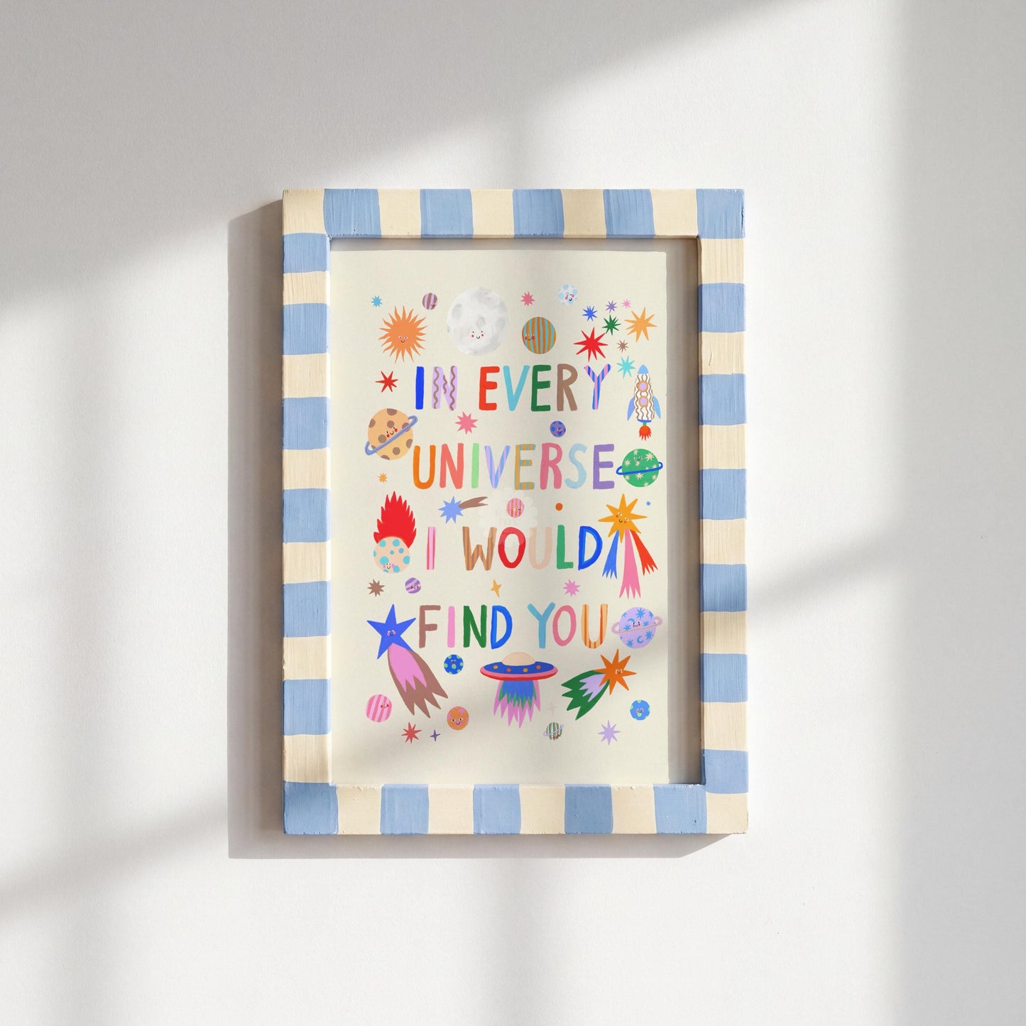 Every Universe: Colorful Typography Wall Art
