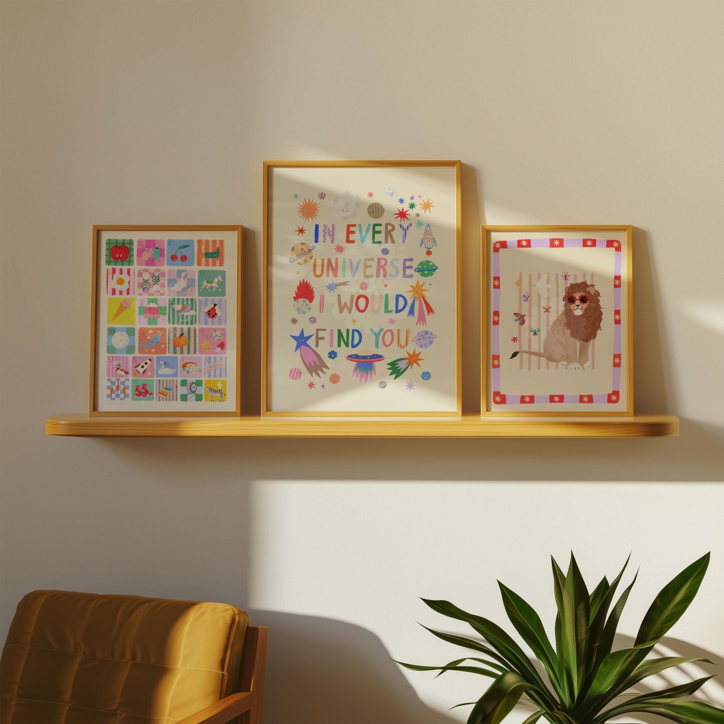Every Universe: Colorful Typography Wall Art
