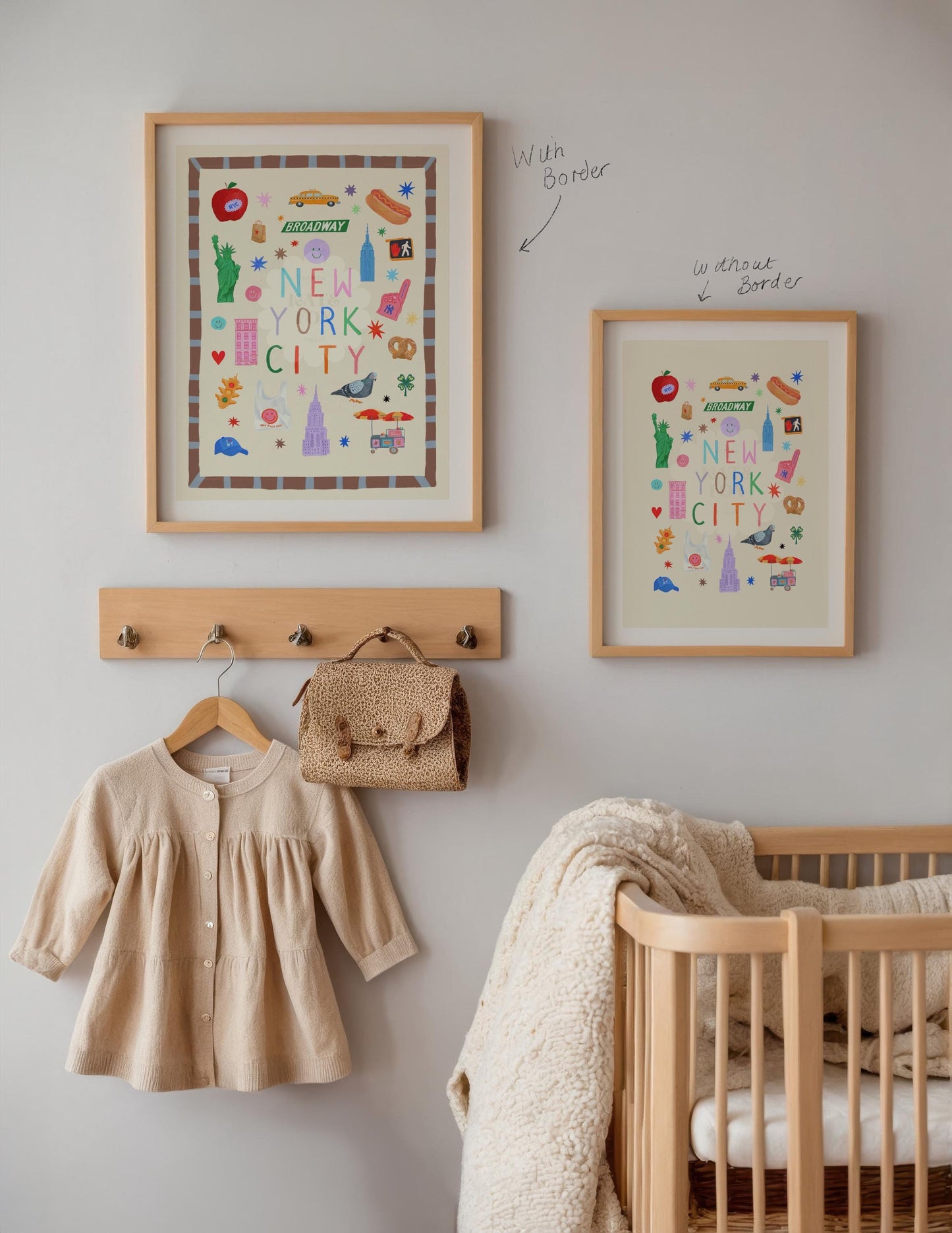 New York City: Colorful Typography Wall Art