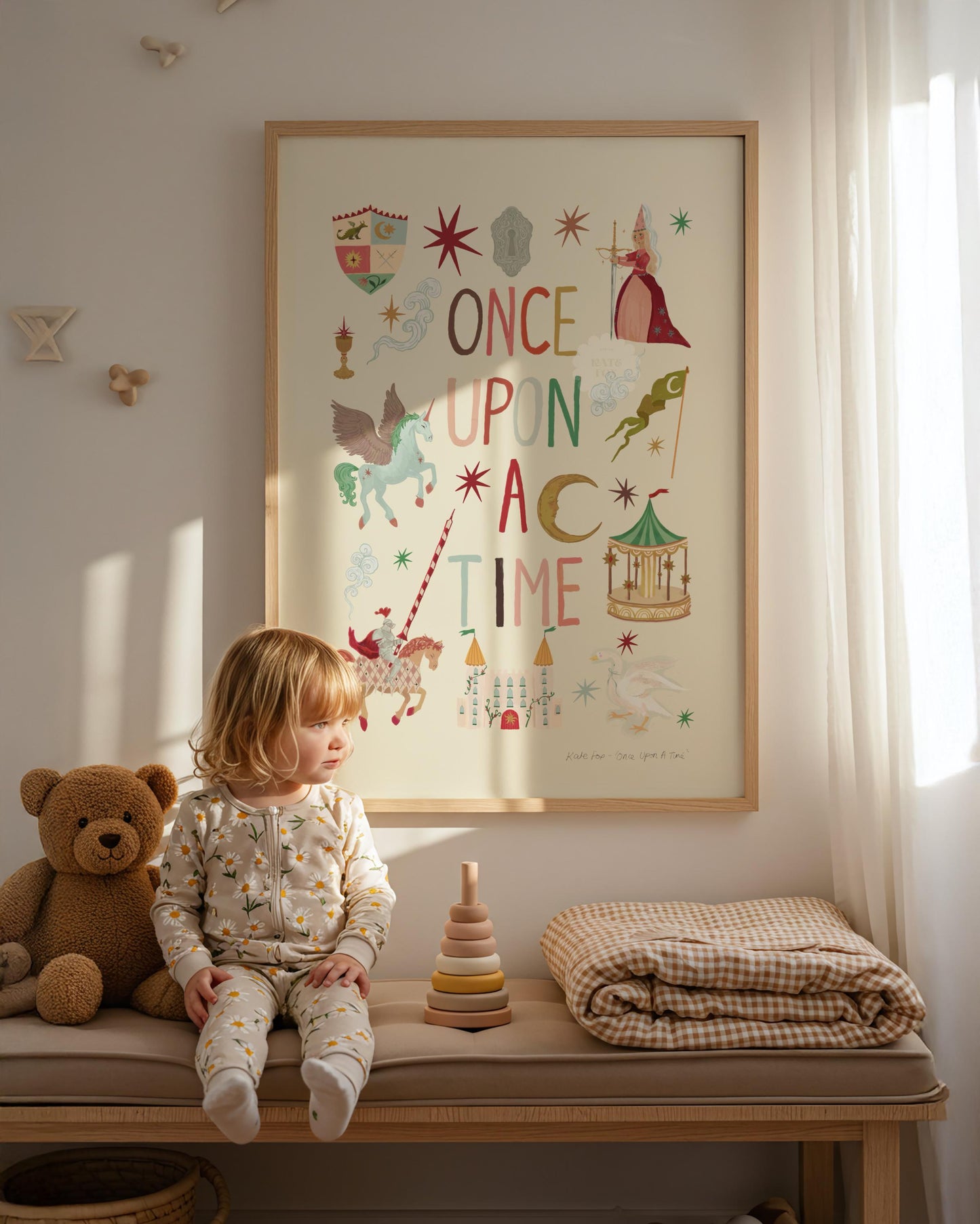 Once Upon A Time: Colorful Typography Wall Art