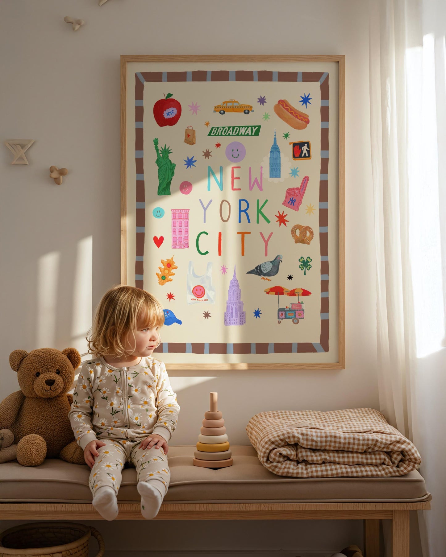 New York City: Colorful Typography Wall Art