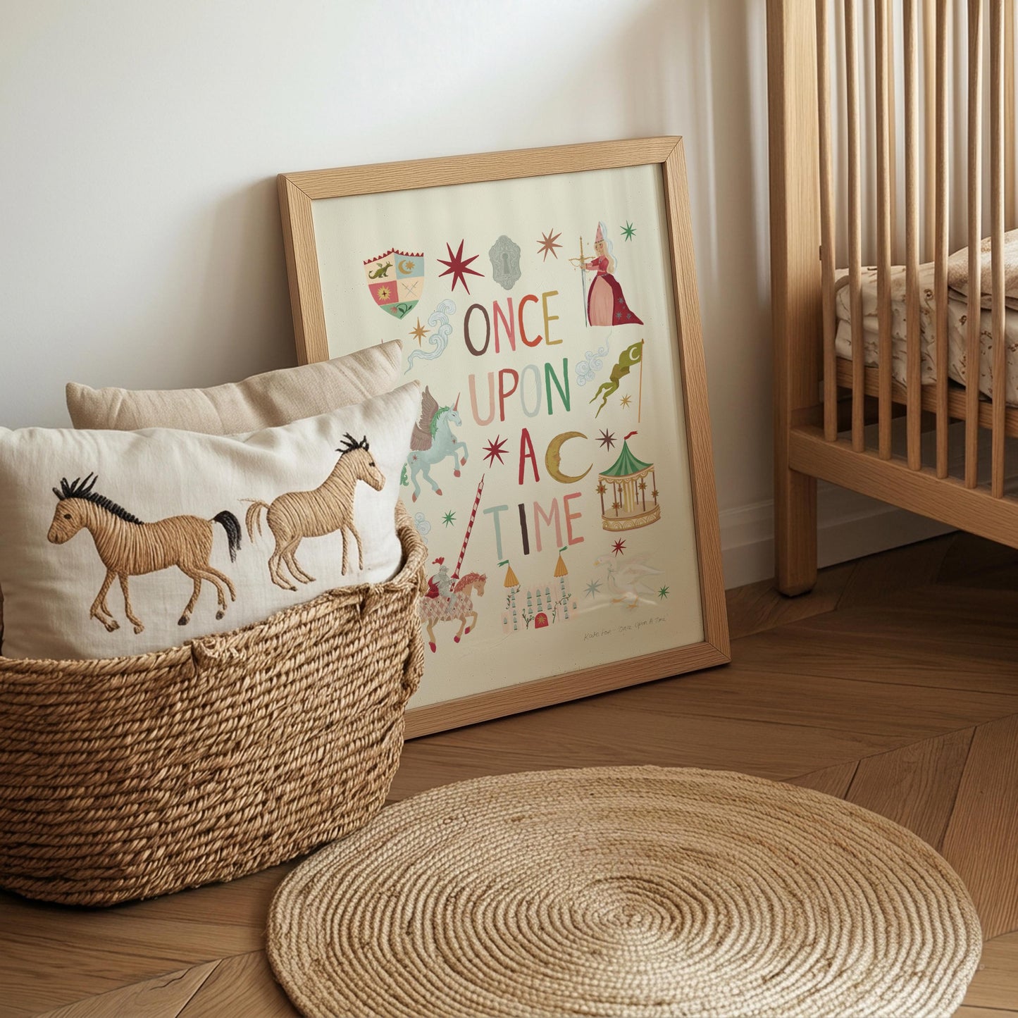 Once Upon A Time: Colorful Typography Wall Art