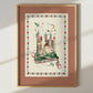 Here Be Dragons Blue: Colorful Fairytale Magical Typography Wall Art