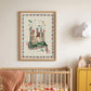 Here Be Dragons Blue: Colorful Fairytale Magical Typography Wall Art
