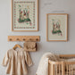 Here Be Dragons Blue: Colorful Fairytale Magical Typography Wall Art