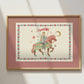 Brave Princess, Fairytale, Magical Horse Print: Hand Drawn Wall Art