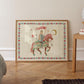 Brave Princess, Fairytale, Magical Horse Print: Hand Drawn Wall Art