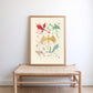 Blue Dragons: Colorful Fairytale Magical Typography Wall Art