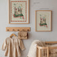 Here Be Dragons Pink: Colorful Fairytale Magical Typography Wall Art