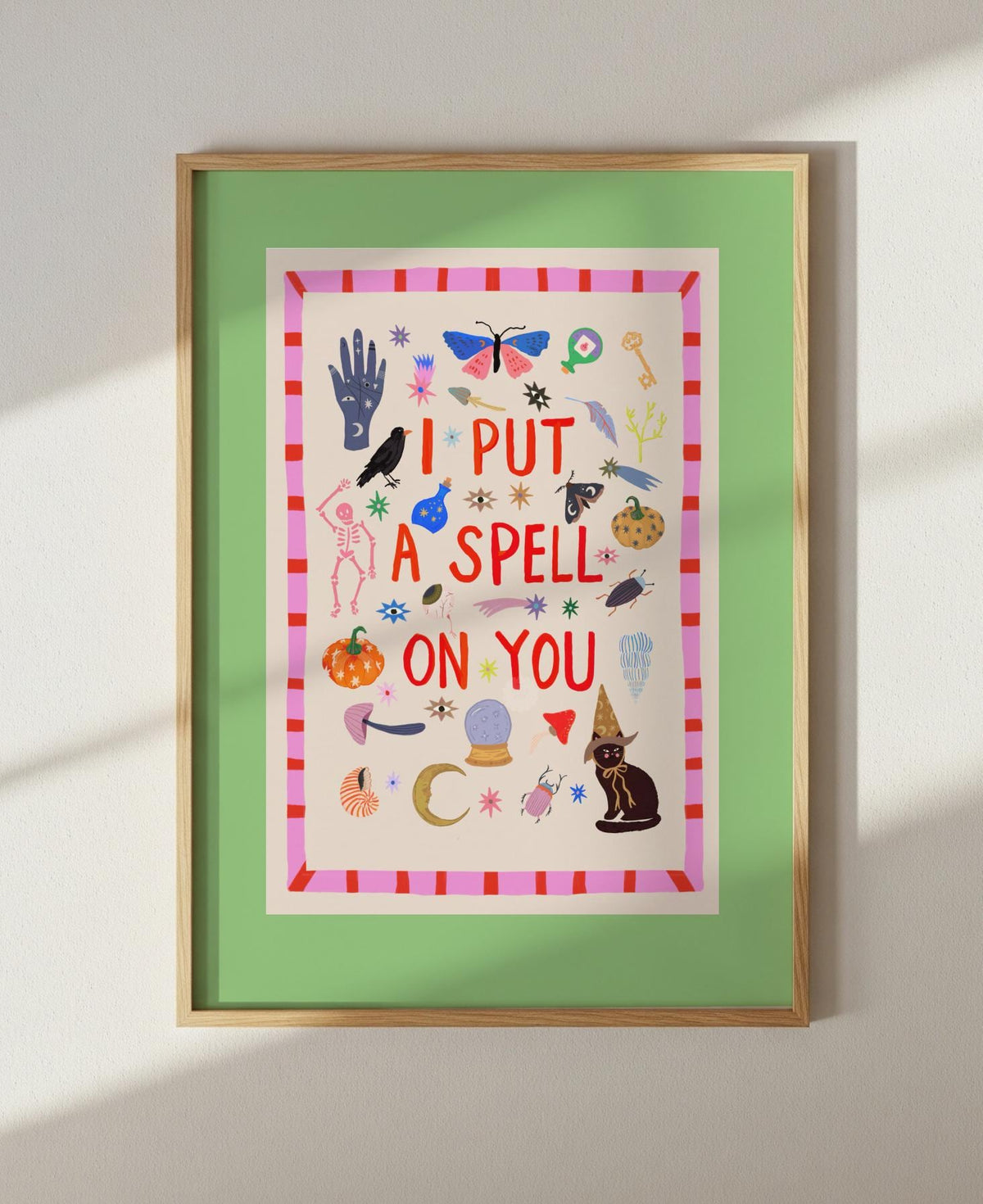 Spell on You: Colorful Typography Halloween Witchy Wall Art