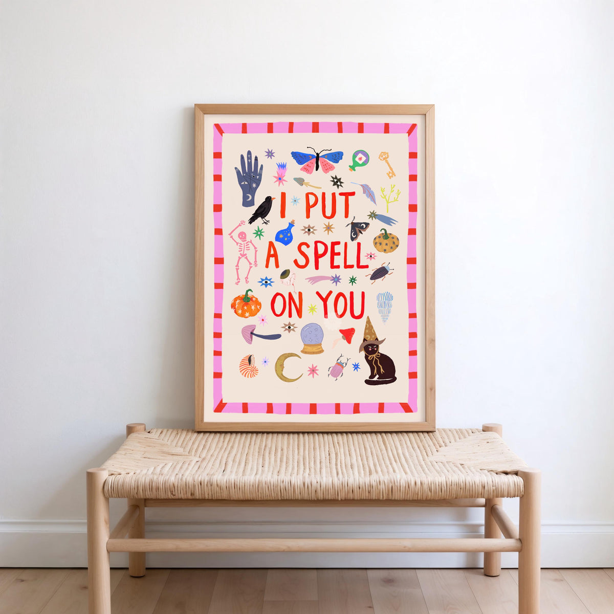 Spell on You: Colorful Typography Halloween Witchy Wall Art
