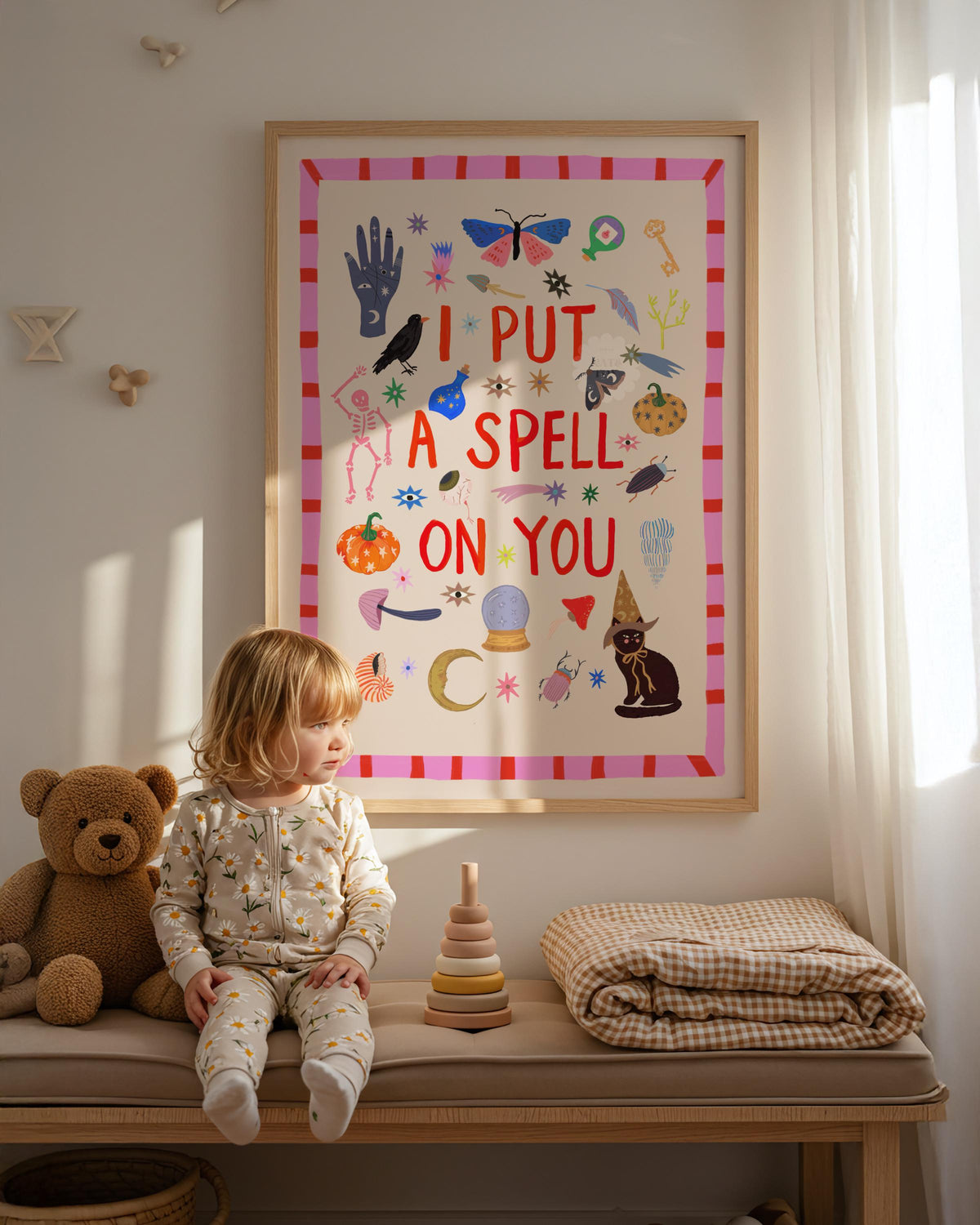 Spell on You: Colorful Typography Halloween Witchy Wall Art