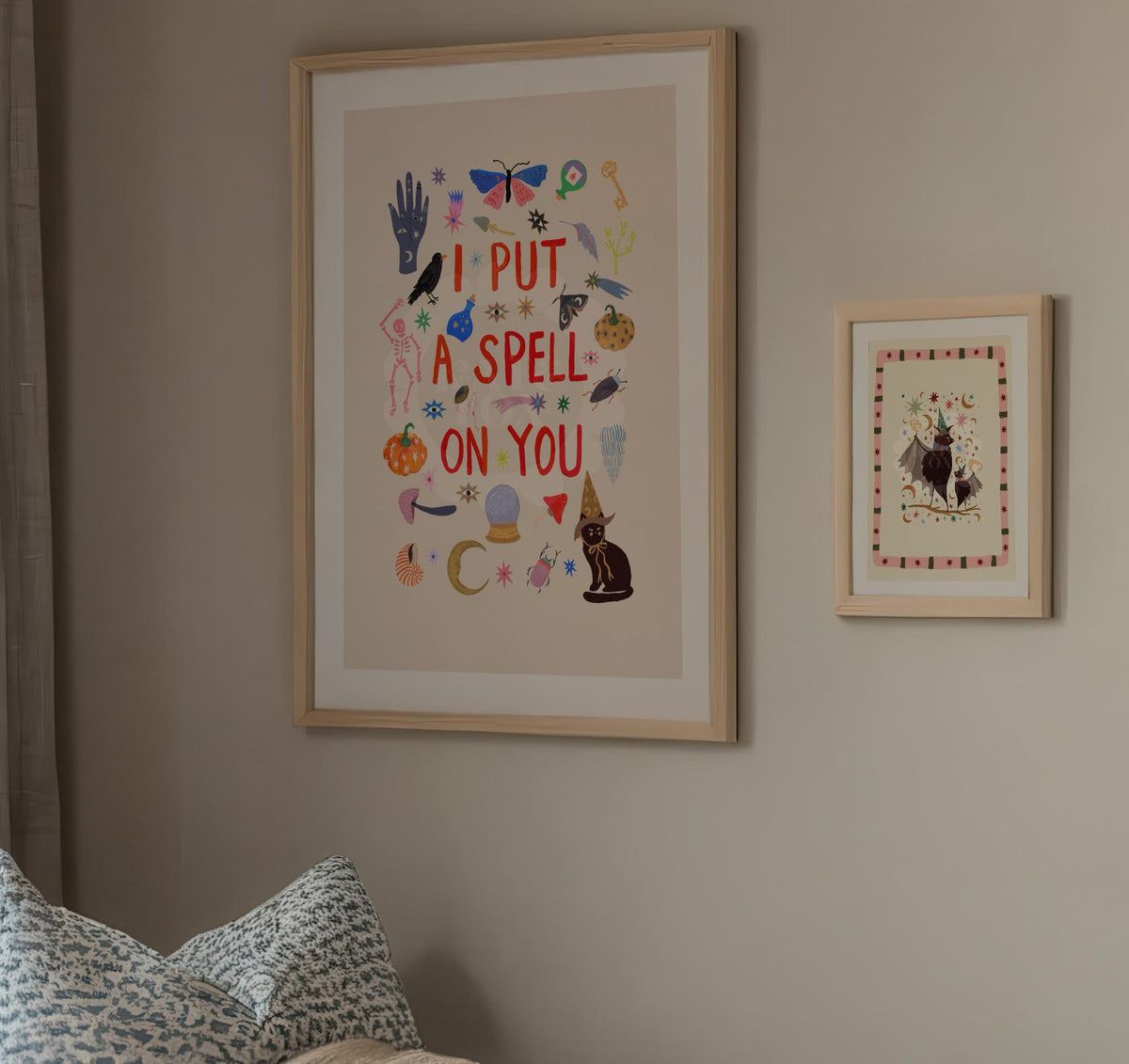 Spell on You: Colorful Typography Halloween Witchy Wall Art