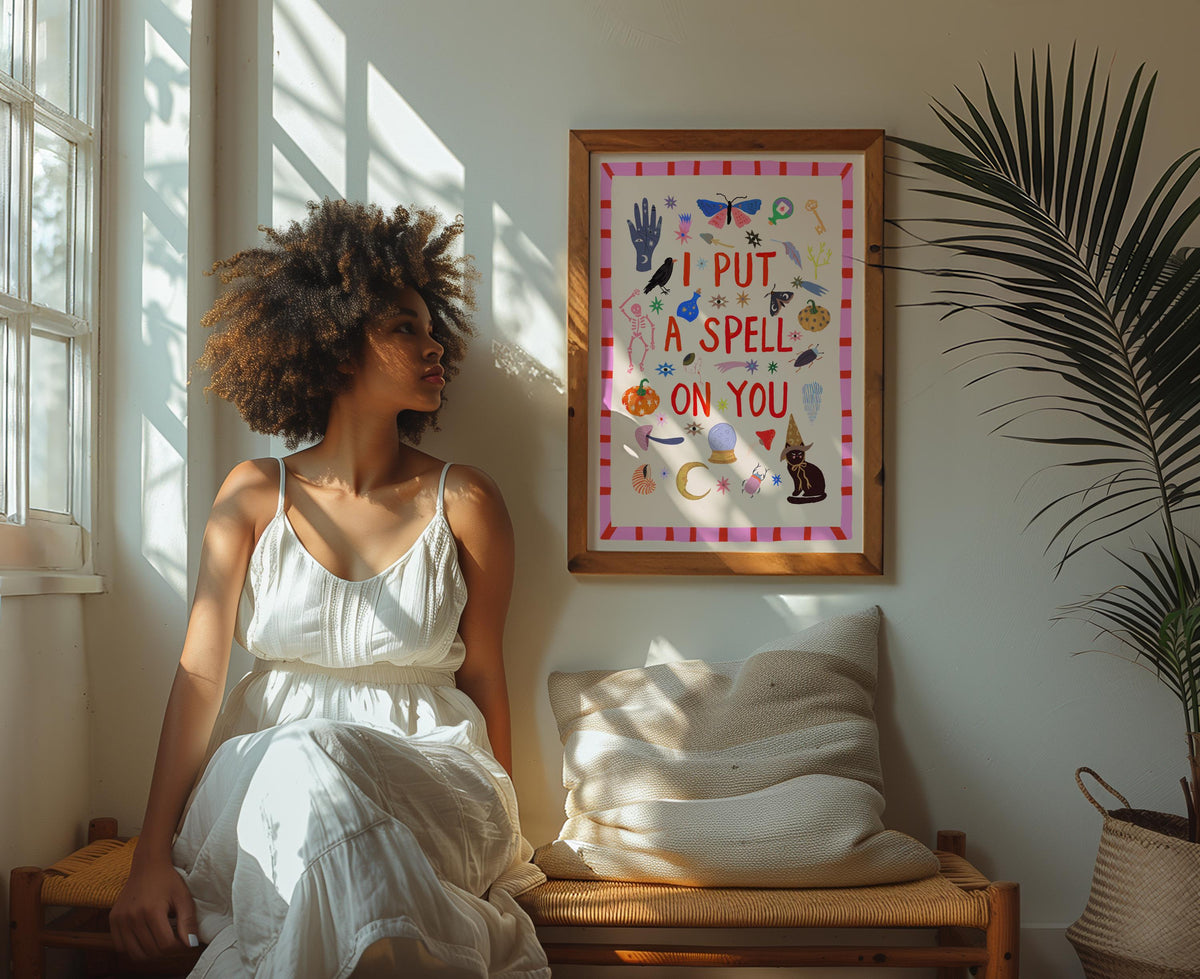 Spell on You: Colorful Typography Halloween Witchy Wall Art