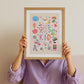 90’s Kid: Colorful Nostalgic Typography Wall Art