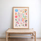 90’s Kid: Colorful Nostalgic Typography Wall Art
