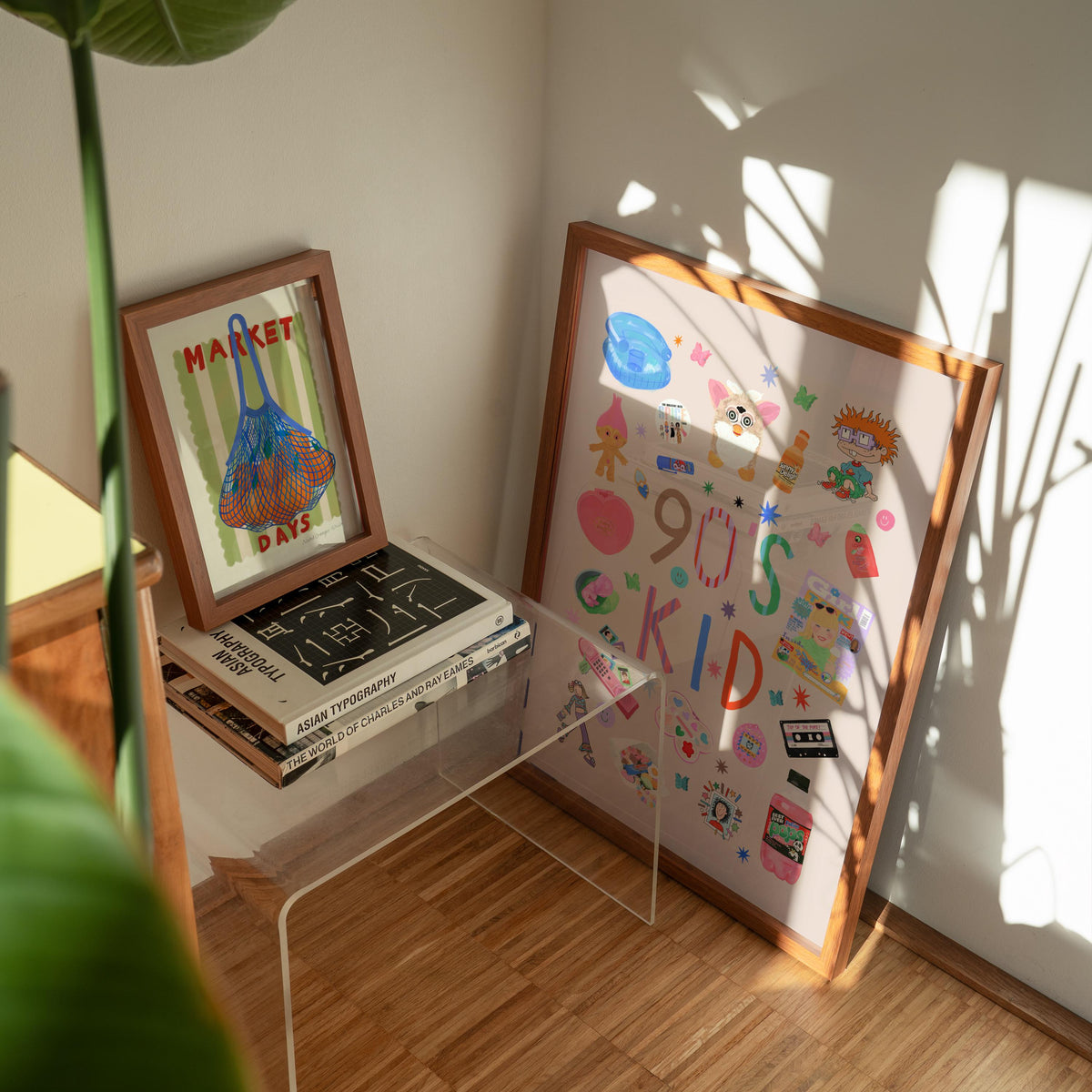 90’s Kid: Colorful Nostalgic Typography Wall Art